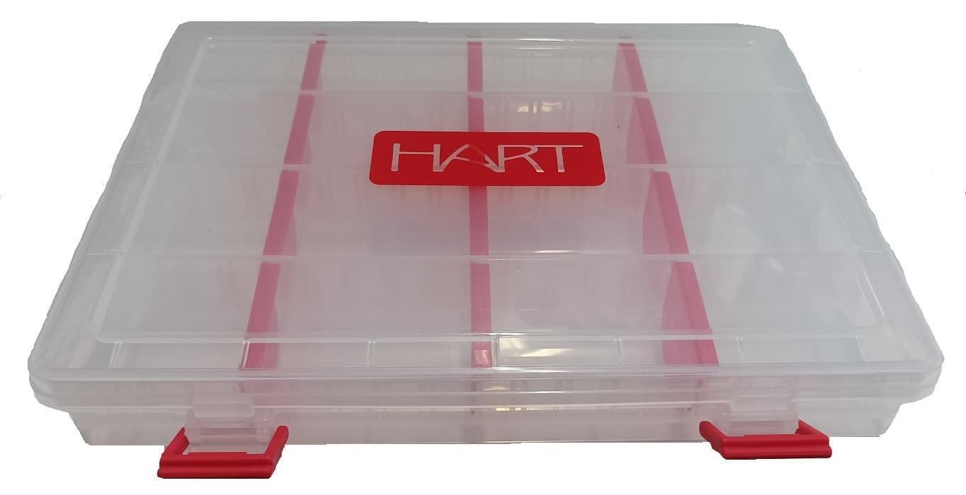 Caja de plástico HART M4300A para accesorios de pesca con compartimentos - Imagen 3