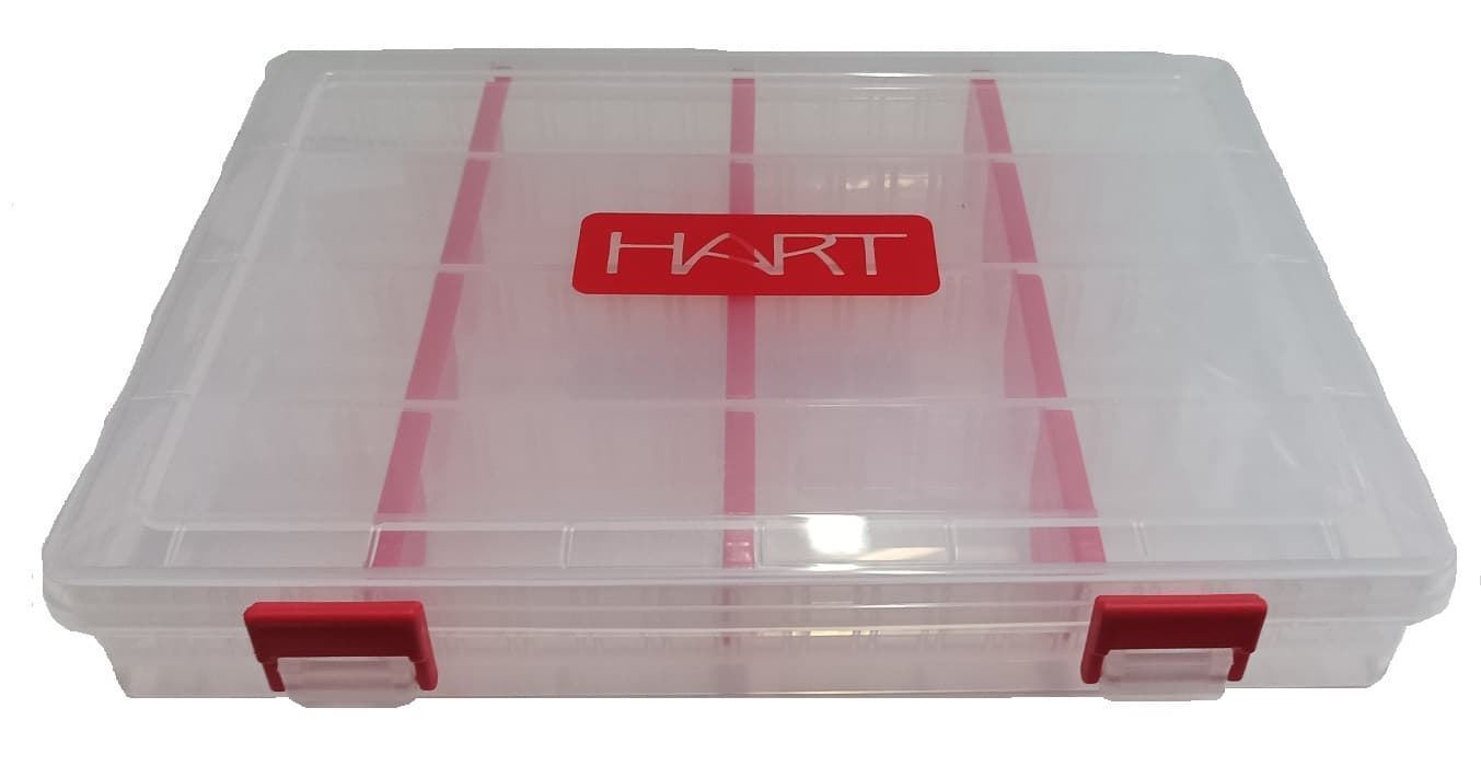 Caja de plástico HART M4300A para accesorios de pesca con compartimentos - Imagen 4