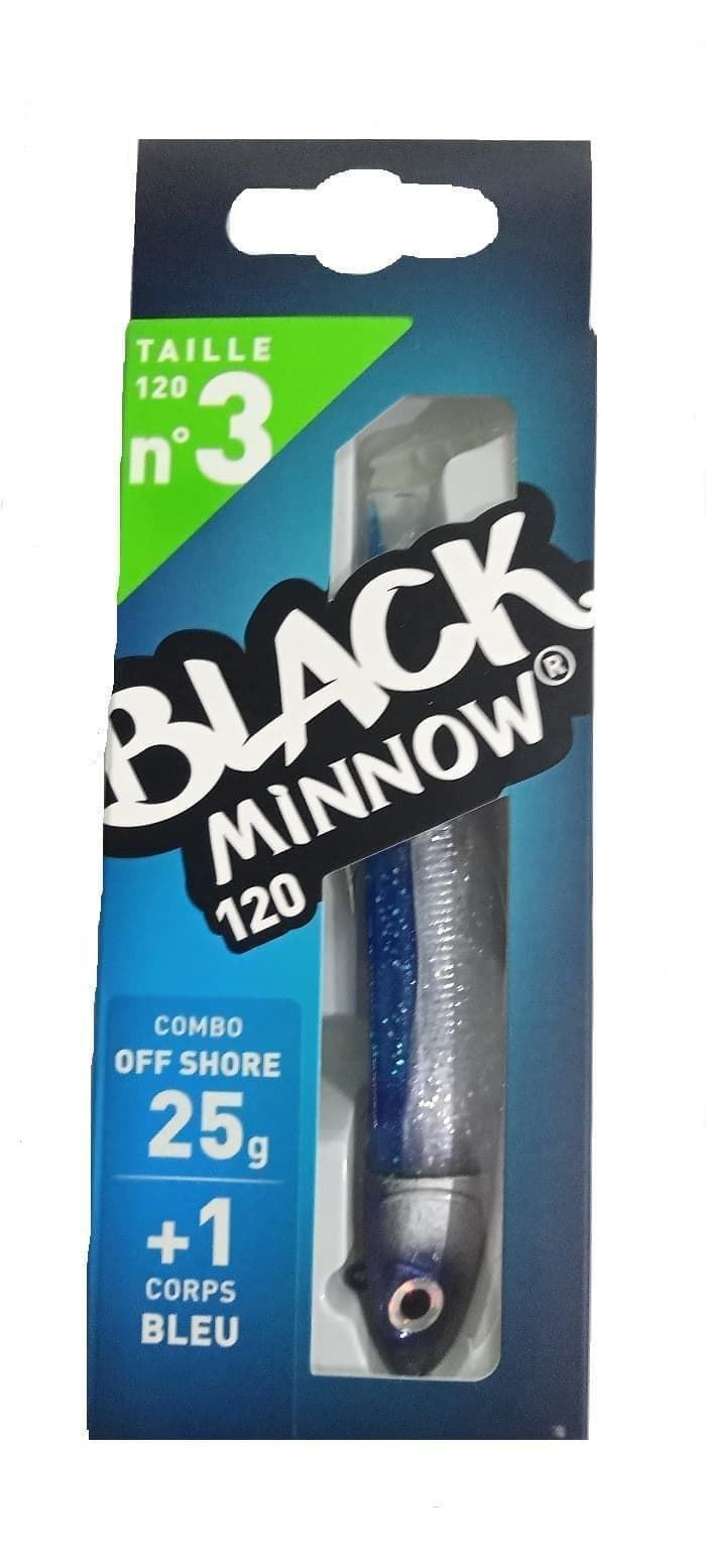 Combo BLACK MINNOW Nº 3 Off Shore T120 25 g - Imagen 3