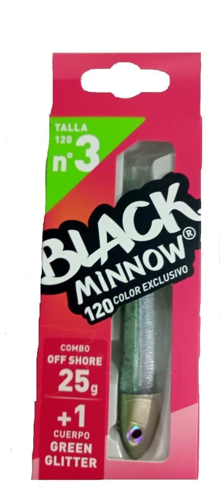 Combo BLACK MINNOW Nº 3 Off Shore T120 25 g - Imagen 4