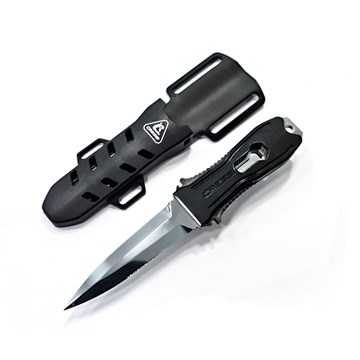 Cuchillo Para Buceo Cressi Skorpion Con Hoja De Acero Inoxidable Color  Negro/Plateado