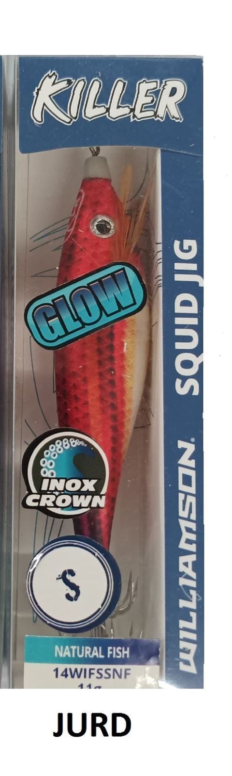 Jibionera WILLIAMSON Killer Squid Jig Glow Natural Fish - Imagen 1