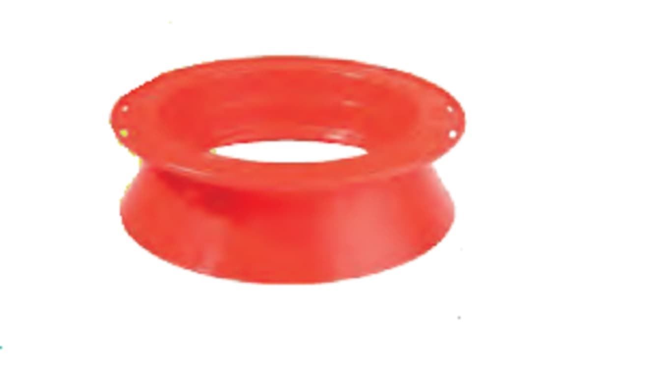 Plegadora EVIA de plástico circular 19 cm rojo - Imagen 1